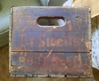 Antique Vintage Dr Swett   s Root Beer Wooden Bottle Crate Box Detroit Toledo