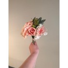Lot 4 Faux Peony Rose Bouquets Blush Pink Silk Flowers Wedding Bridal Decor Chic