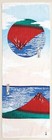Japanese Cotton Tenugui Tapestry Hand Towel Bento Cloth Hokusai Ukiyoe Red Fuji
