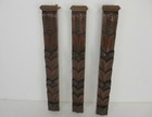 3 Pieces Antique French Carved Oak Reclaimed Architectural Trim Pediment Salvage