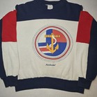 Distressed Vintage M Nantucket Colorblock Sweatshirt Anchor Nautical Sailing
