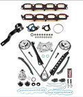 Timing Chain Kit Cam Phaser Vct Selenoid Oil Water Pump For 2004-2010 Ford 5 4l