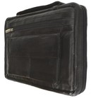 Black Genuine Leather Bible Organizer Book Cover Large Carrying Bag Zip Case 