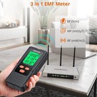 Proster Digtal Emf Meter Ef Rf Mf Electromagnetic Field Radiation Detector Lcd
