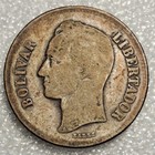 1924 Venezuela 2 Bolivares 0 835 Silver Coin Simon Bolivar