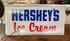 1960s Hersheys Ice Cream Lighted Sign Excellent 29x15x4 Diner Soda Pop Candy