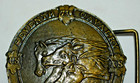 Brass 7th Cavalry Rough Riders Civil War Military 1970s Vintage Belt Buckle