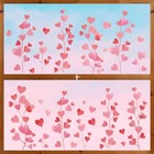  40 Pcs Valentine Window Cling Sticker  Pink Tiny Love Hearts Pink Love Heart