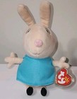 Ty Beanie Baby Rebecca Rabbit Uk Exclusive Peppa Pig 6  Mwmts Plush Stuffed Toy