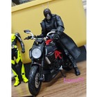 1 12 Scale Black Faux Leather Trench Coat Windbreaker Model For 6  Action Figure