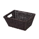 Espresso Handwoven Seagrass Basket  Rectangle