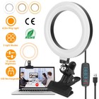 6 In Dimmable Led Ring Light With Clip Usb Powered Selfie Laptop Light Usa Stock