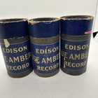 Antique  Edison Phonograph Blue Amberol Record  Lot  Of  3 Cylinders A16