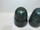 Lot Of 5 Vintage Glass Insulators Hemingray Whitall Tatum Armstrong Green Clear