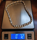 Vintage Taxco Sterling Silver Mexico 925 Ball Bead Necklace Brushed Polished 72g