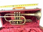Vintage Brass Silvertone Cornet Trumpet In Original Case