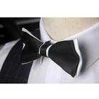  Men s Pre Tied Bow Ties For Wedding Party Fancy Plain One Size Black white