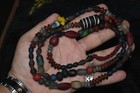 Large Ancient Old Collectible Mix Islamic Roman Glass Bead Necklace