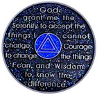 Aa 40-year Shiny Fancy Glitter Recovery Medallion  Alcoholics Anonymous Recover