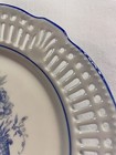 Antique  Plate Made In Germany Beautiful Blue Flowers Panting Cut Out Edges