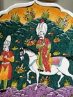 Vtg Turkish Kutahya Pottery Plate Hand Painted Art Signed 7    Sultan Horseback