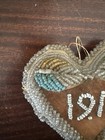 Antique Iroquois 1910 Heart Native American Beaded Pin Cushion Leaves Design