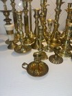 Vtg  Brass Candlesticks Candle Holders 24 Mixed Lot Tall  Home Wedding Party