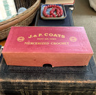 Vtg J   P Coats Best Six Cord Mercerized Crochet Thread White Box Of 10 1940s