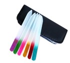 6-pack Glass Nail File Set Double Sided Manicure Tools W  Storage Case Washable