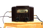 Vintage 1940s Old In The Box Miniature Midget Antique Radio New In Box   Phones