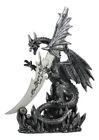 Large Dreamwork Fantasy Obsidian Dragon Statue With Fire Dagger Letter Opener