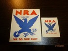 Vintage 2 Nra Member Poster Cinderella Stamp 1930s We Do Our Part Rare