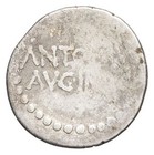 Roman Republic - Mark Antony Silver  portrait  Denarius - Athens  32 Bc