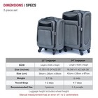 Durable Softside Luggage Set With Tsa Lock     High-density Oxford Fabric  360   Sp