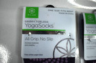 Pair Gaiam Grippy Toeless Yoga Socks - New