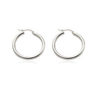 S925 Sterling Silver Men s Women s Round Pierced Hoop Earrings 23mm 18mm 13mm