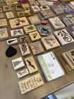 Stampin  Up  Wood Rubber Stamps Lot 100  Flowers Birds Holidays Usa Mixed Themes