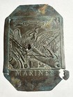 Rare Dug P1804 Usmc War Of 1812  fortitudine  Marine Helmet Shako Plate Insignia