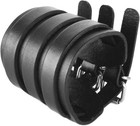 Mens Leather Wide Triple Strap Cuff Wrap Gauntlet Wristband