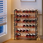 Wine Rack 36 Bottle  6-tier Wine Racks Free Standing Floor Shelf  High-capaci   