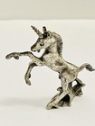 Vintage 4 25  Pewter Unicorn Figurine
