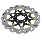 11 5  Black Gold Floating Rear Brake Rotor For Harley Softail Xl Dyna Touring Fl