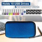 Jbos Usb Flash Drive Case With 10 Usb Drive Slots And 10 Memory Card Slots Stora