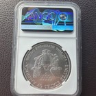 2002  1 American Silver Eagle Ngc Ms 70 Mercanti