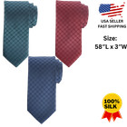 Msrp 29 5 New Edwards Classic Two Tone Circles Woven 100  Silk Men s Tie Necktie
