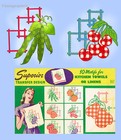 1940s Superior Embroidery Transfer 167 Uncut Gingham Fruit   Veggie Tea Towels