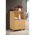 Microwave Cart Storage Kitchen Organizer W  Wheels Compact Utility Cabinet New