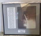 Vtg Framed Us Navy Uss Jouett  Decommissioning Print Captains Roster 1966-1994