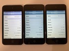 Lot Of 3 Apple Ipod Touch 4th Generation 8gb - Black  works  Screen Issue 