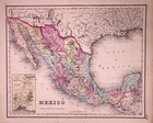 Rare Antique 1857 Hand Colored Map Of Texas   Mexico By J h  Colton 14x16 5